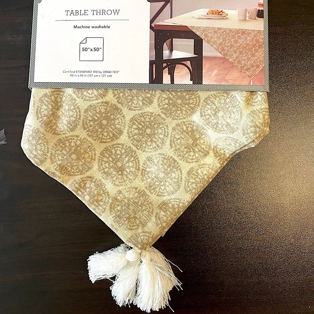 Table Cover / Table Throw with Tassels